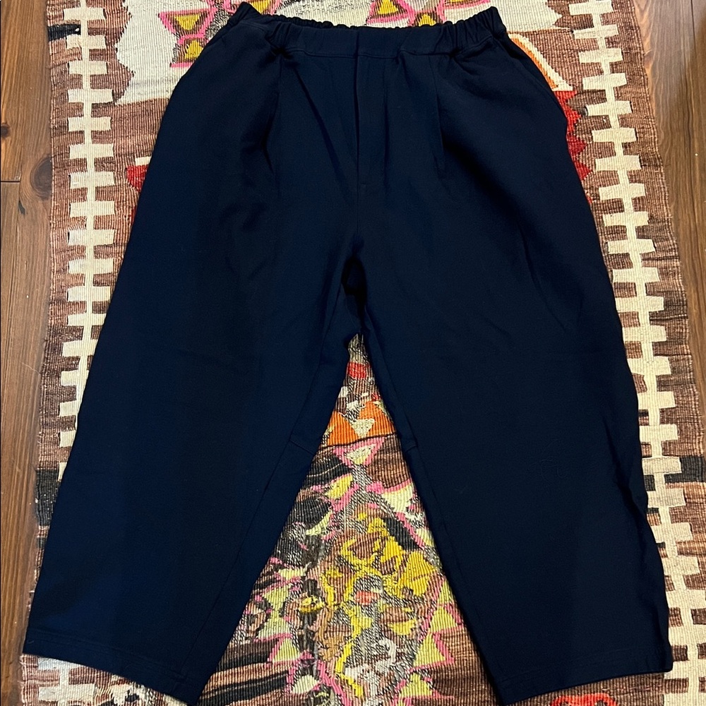 Men's Navy COS Trousers - Elastic waste